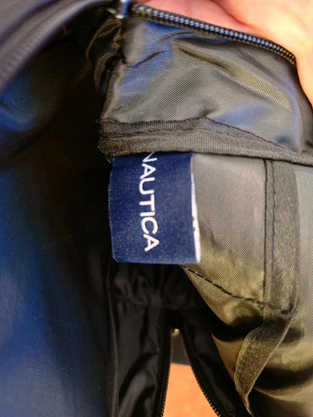 Nautica Navy Blue Black Sling Shoulder Crossbody Backpack Bag